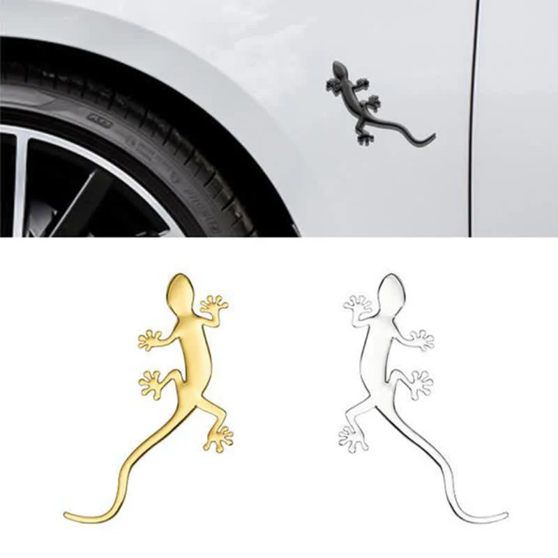1 Pair Of  Gecko Animal Metal Sticker Car Badge - Image 6