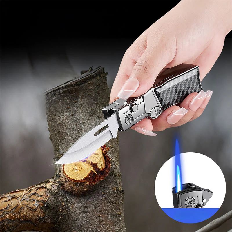 2 In 1 Portable Multifunctional Folding Knife Lighter - Image 3