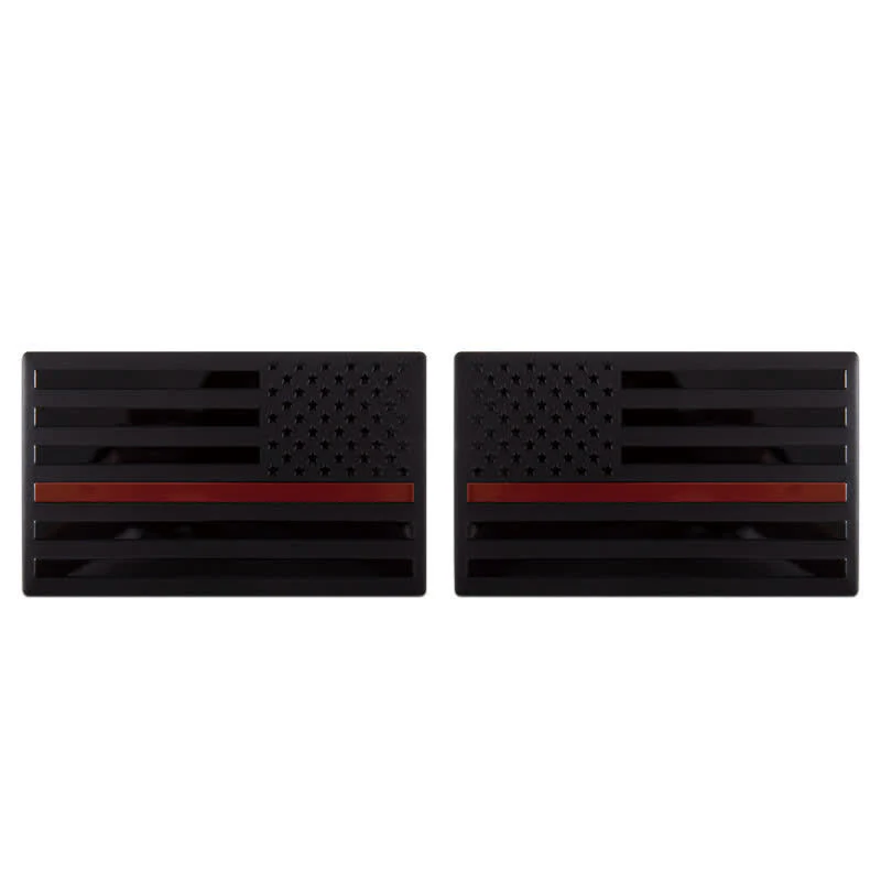 2Pcs American Flag Metal Sticker Car Badge - Image 5