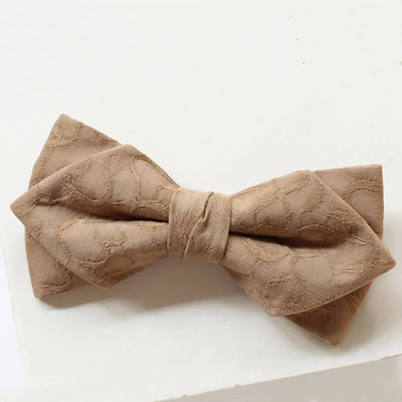 Men's Khaki Vine Grain Bow Tie - Image 10