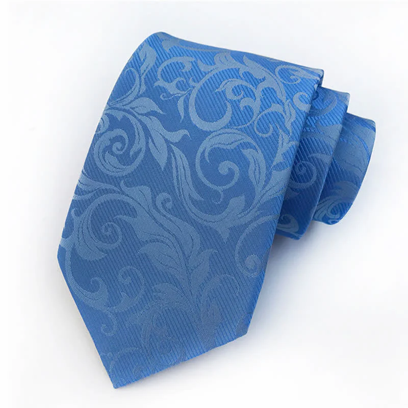 2Pcs Men's Plant Swirl Floral Necktie Set - Image 16