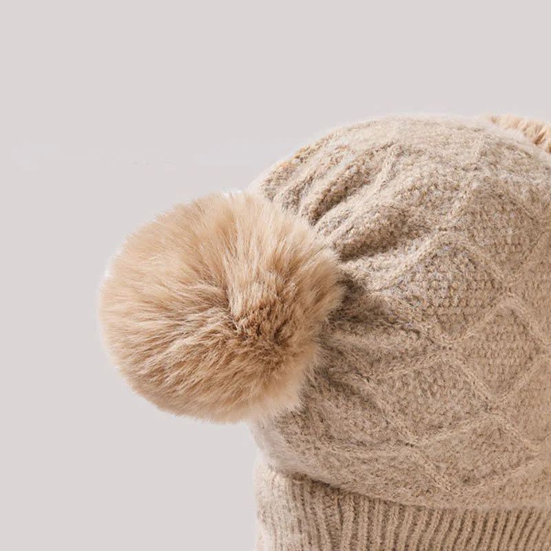 3 In 1 Outdoor Warm Knitted Beanie Hat With Scarf And Mask - Image 6