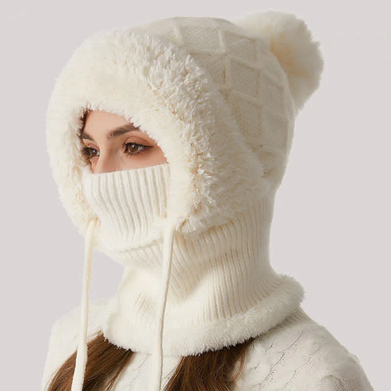3 In 1 Outdoor Warm Knitted Beanie Hat With Scarf And Mask - Image 8