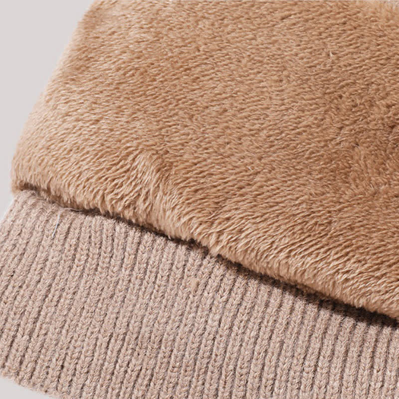 3 In 1 Plush Knitted Beanie Hat With Scarf And Mask - Image 6