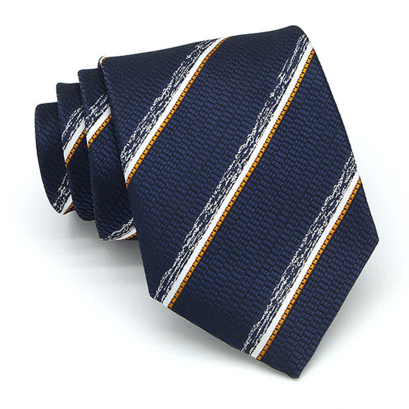 3Pcs Men's Casual Striped Office Accessory Necktie Set - Image 3