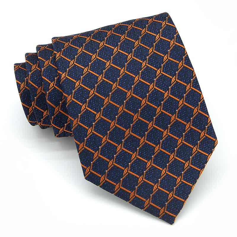 3Pcs Men's Gentlement Checked Plaid Necktie Set - Image 8