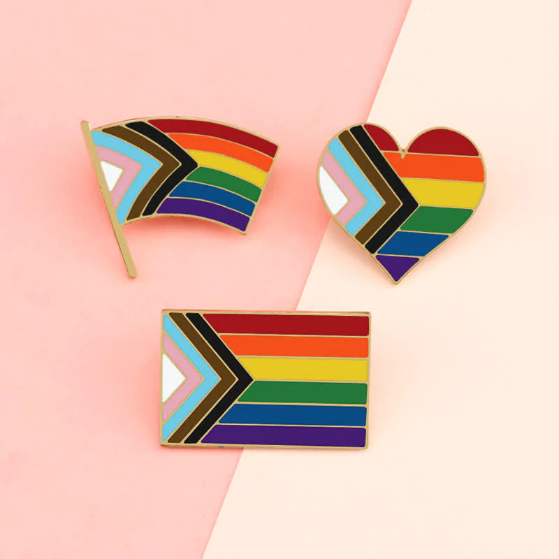 3Pcs Show Your Pride Rainbow Flag Brooch - Image 2