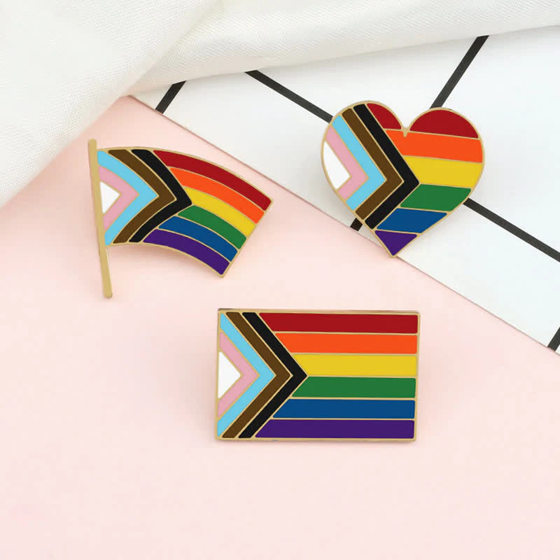3Pcs Show Your Pride Rainbow Flag Brooch - Image 3