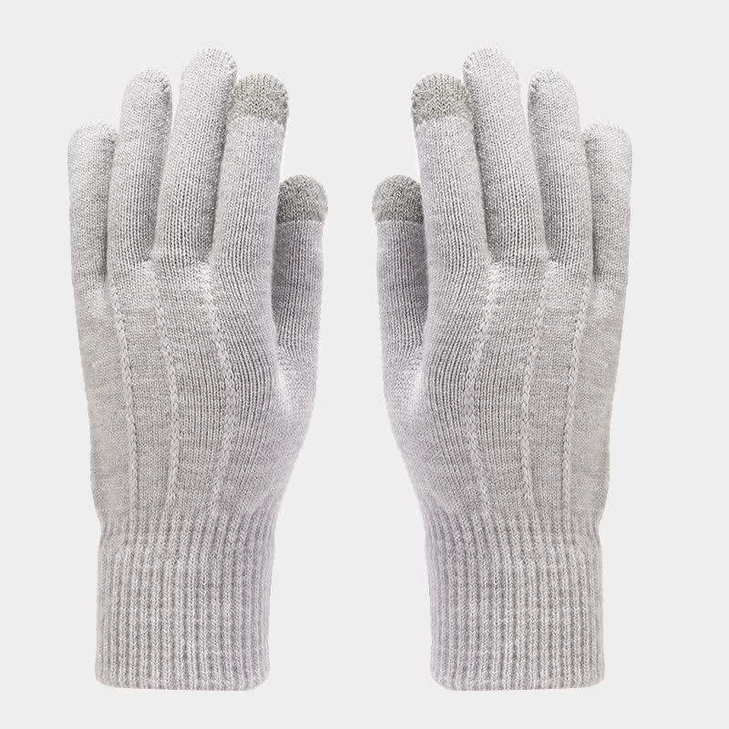 3Pcs Unisex Classic Versatile Hat Scarf Gloves Set - Image 24