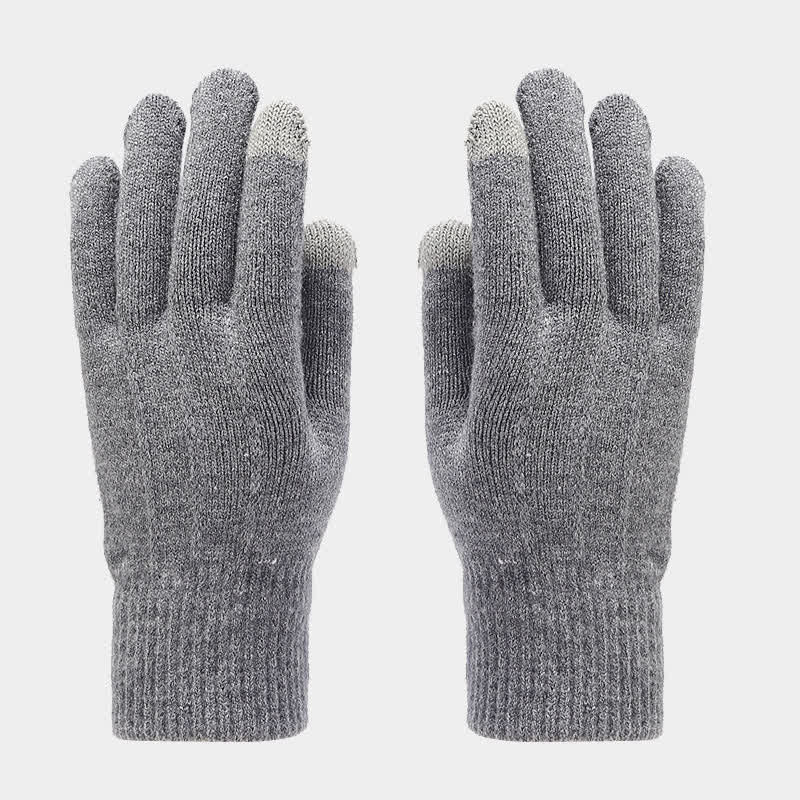 3Pcs Unisex Classic Versatile Hat Scarf Gloves Set - Image 4