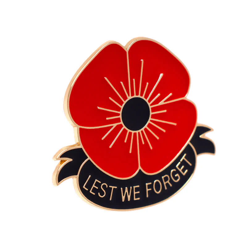 3Pcs Unisex Lest We Forget Poppy Brooch - Image 6