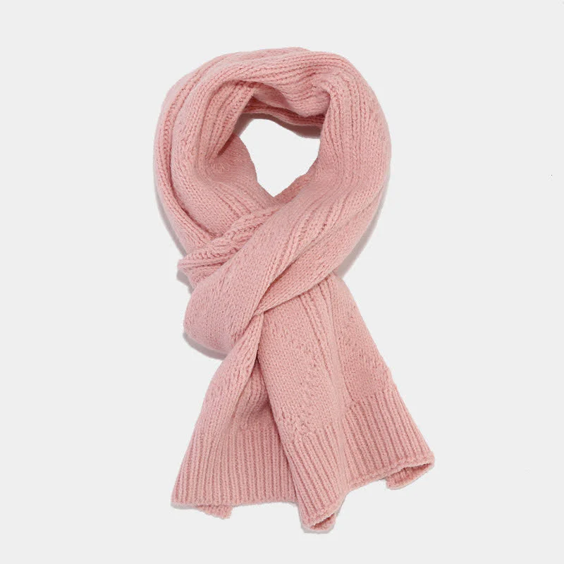 3Pcs Women's Cable Knitted Hat Scarf Fingerless Mittens Set - Image 3