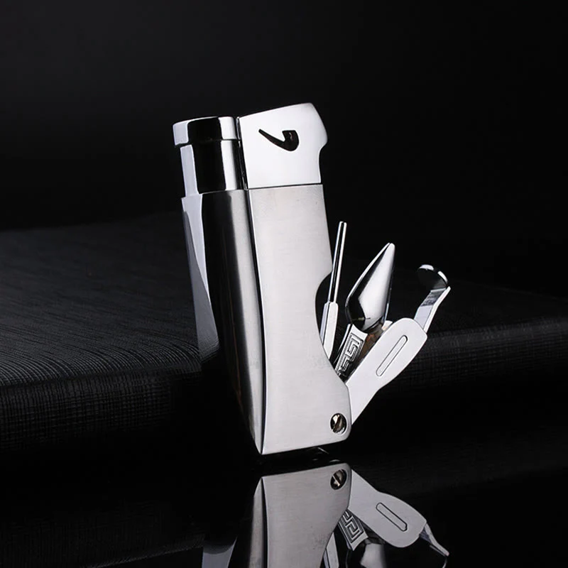 4 in 1 Pipe Special Tools Oblique Fire Refillable Butane Lighter - Image 5