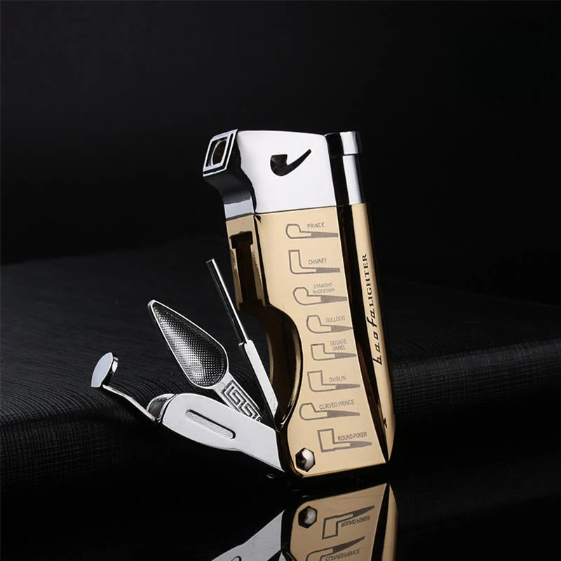 4 in 1 Pipe Special Tools Oblique Fire Refillable Butane Lighter - Image 8