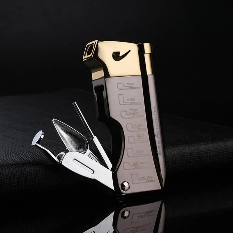 4 in 1 Pipe Special Tools Oblique Fire Refillable Butane Lighter - Image 9