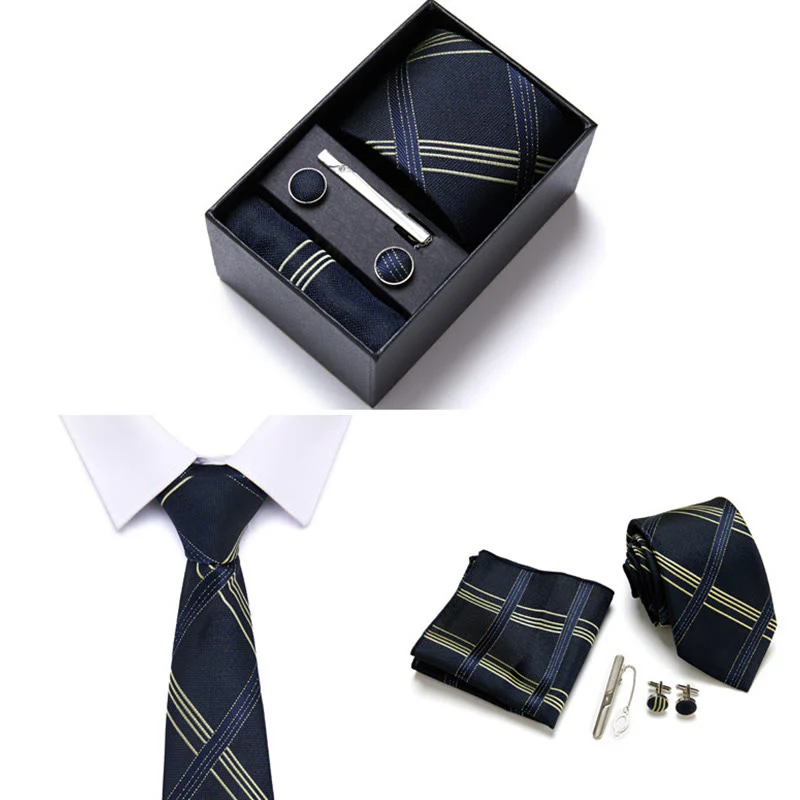 4Pcs Men's Business Formal Elegant Necktie Set - Image 10