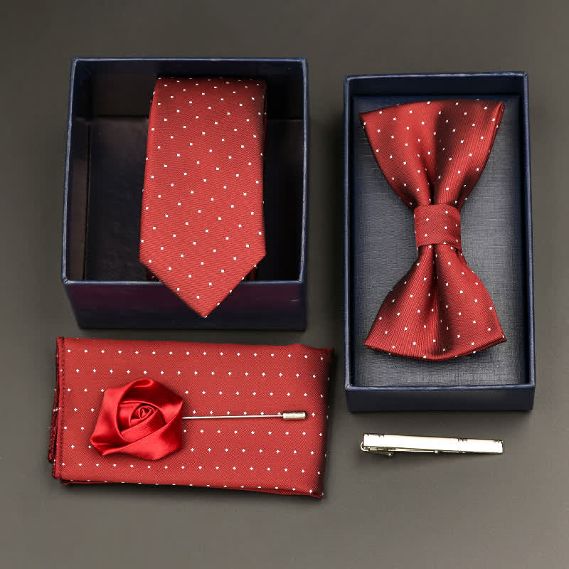 5Pcs Men's Formal Business Necktie Bow Tie Set - Image 10