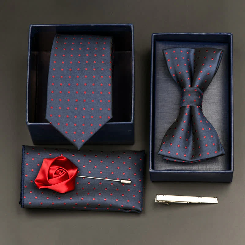 5Pcs Men's Formal Business Necktie Bow Tie Set - Image 9