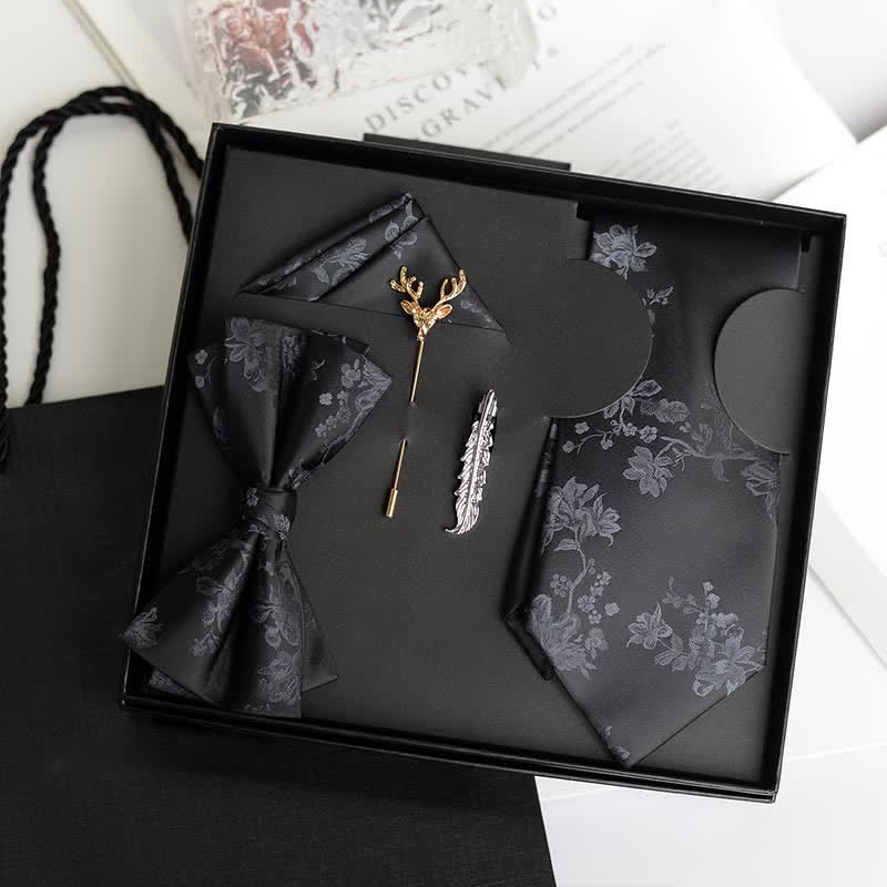 5Pcs Men's Iris Pttern Fashion Wedding Bow Ties Gift Box - Image 4