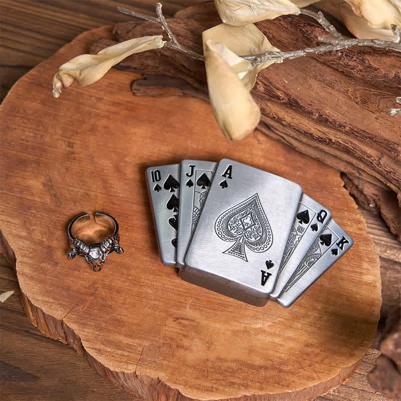 Ace Poker DIY Lighter Buckle Ghost Goat Ring Bundle Set - Image 2