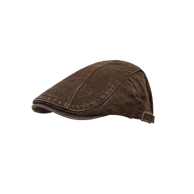 American Retro Newsboy Denim Washed Cotton Beret Cap - Image 8