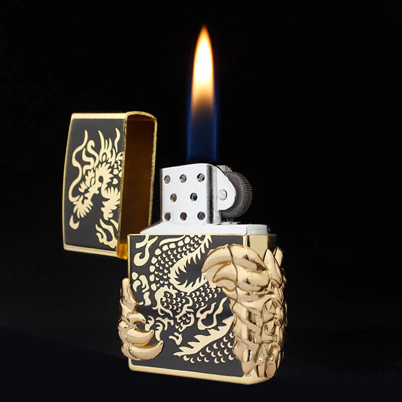 Antique Style Dragon Claw Refillable Butane Lighter
