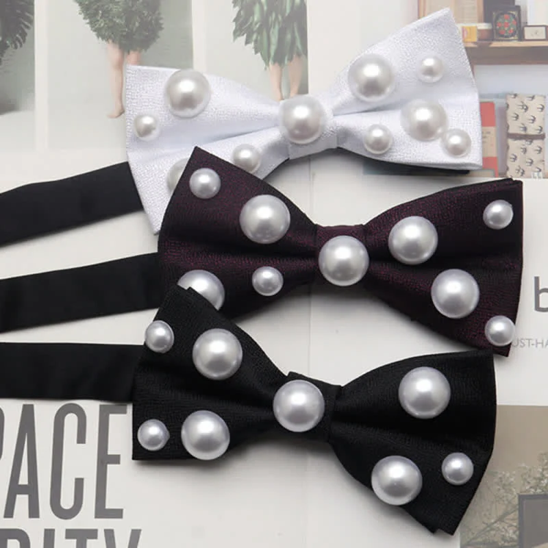 Artificial Pearls Dancing Party Bow Tie - Image 3