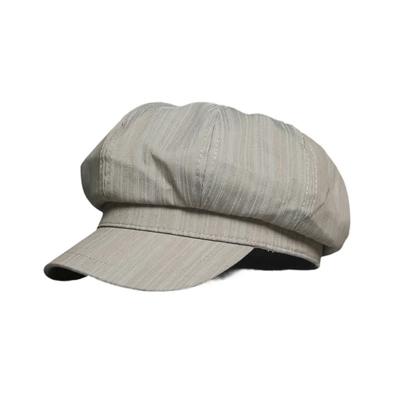 Artist Painter Vertical Stripes Beret Hat - Image 6