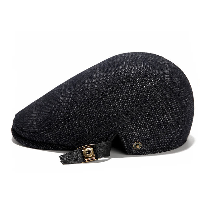 Artist Polar Fleece Plaid Flat Cap Beret - Image 5
