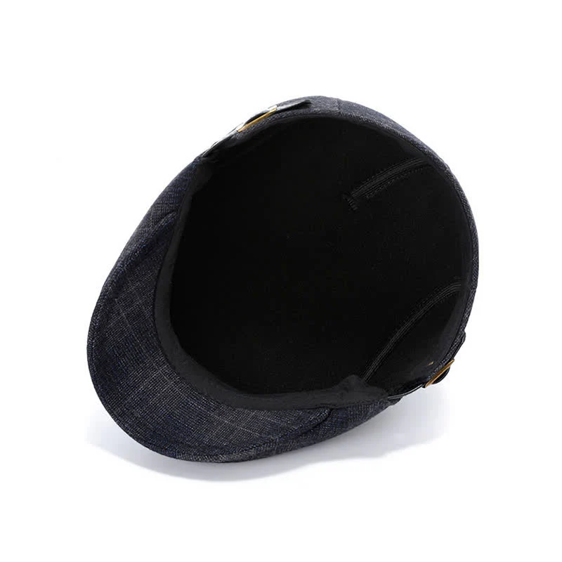 Artist Polar Fleece Plaid Flat Cap Beret - Image 6