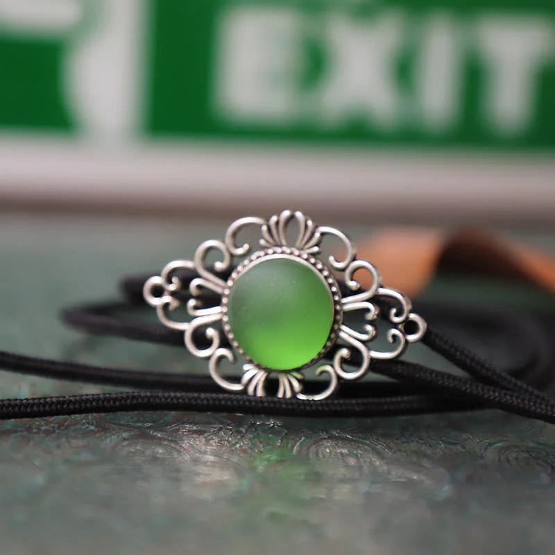 Artsy Faux Coloured Glaze Pendant Bolo Tie - Image 7