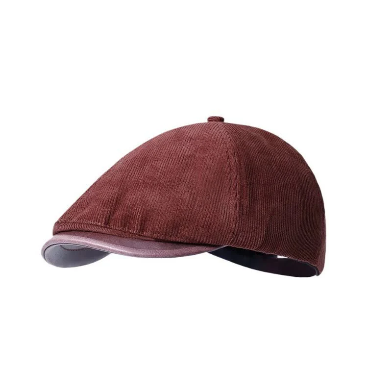 Autumn Winter Retro Corduroy Advance Beret Hat - Image 11