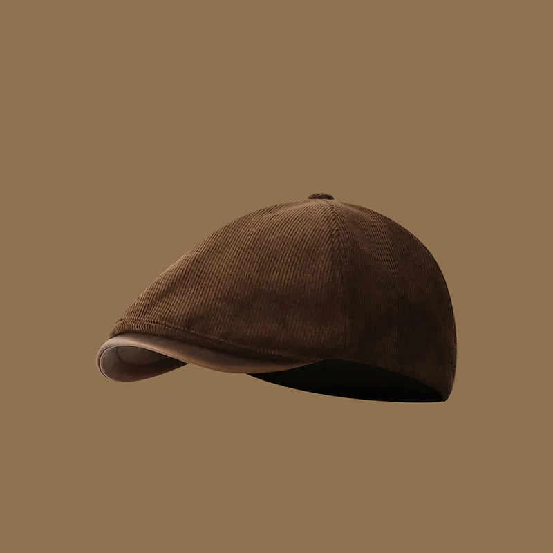 Autumn Winter Retro Corduroy Advance Beret Hat - Image 6