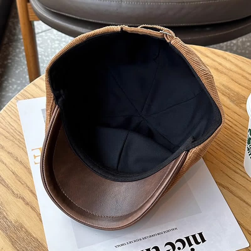 Autumn Winter Retro Corduroy Advance Beret Hat - Image 8