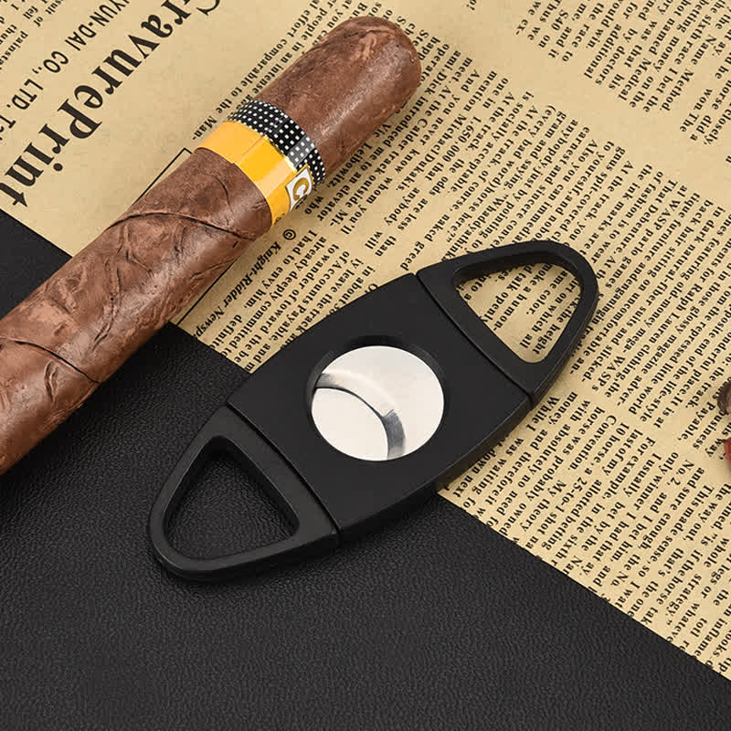 Black Double Blades Scissors Pocket Cigar Cutter - Image 3