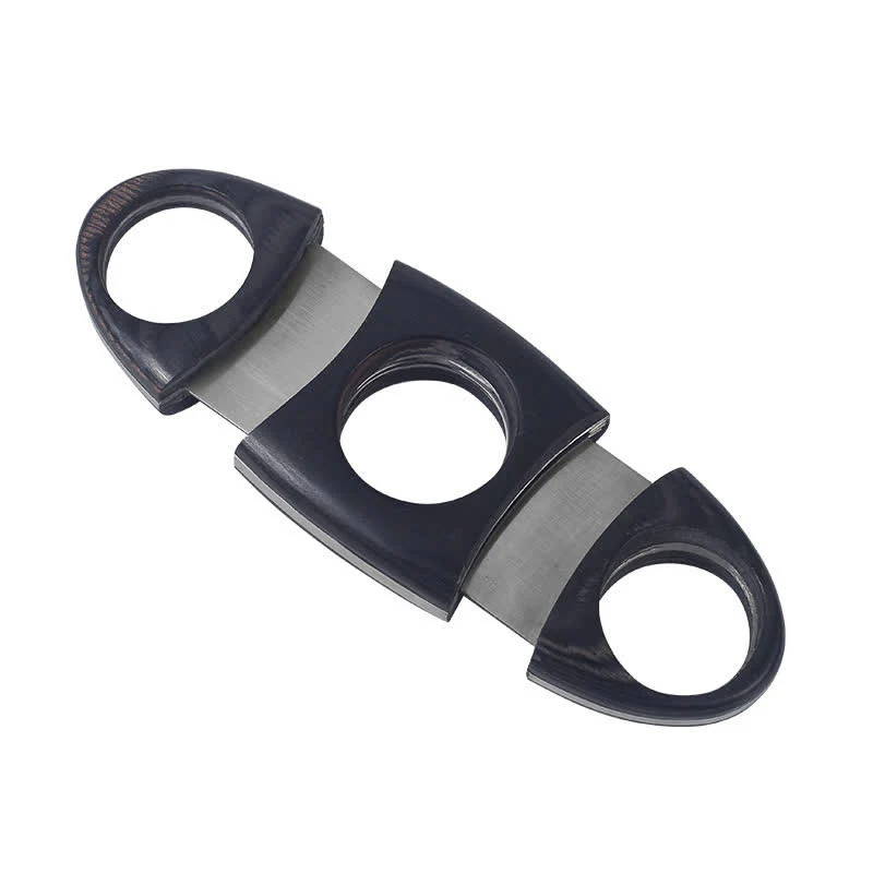 Black Ebony Wooden Double Guillotine Cigar Cutter - Image 4