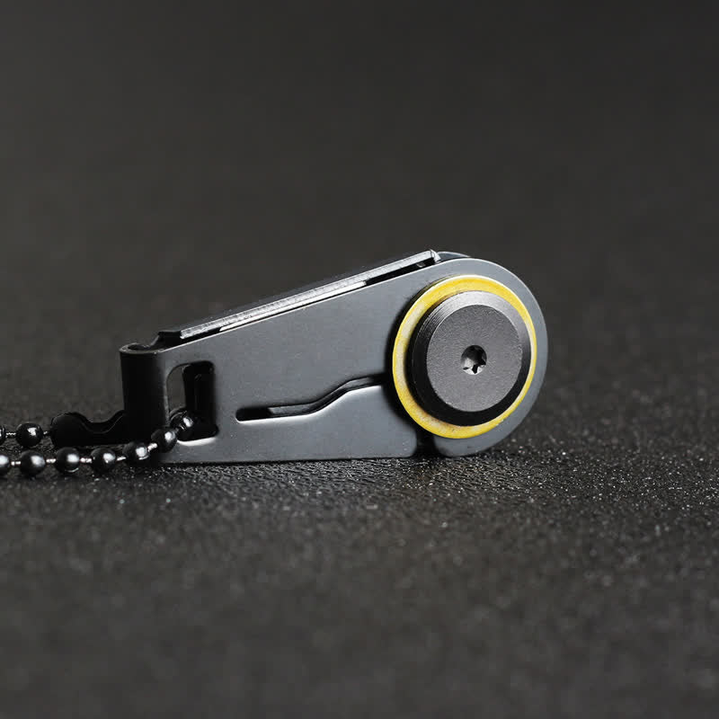 Black EDC Folding Knife Portable Tactical Keychain - Image 4
