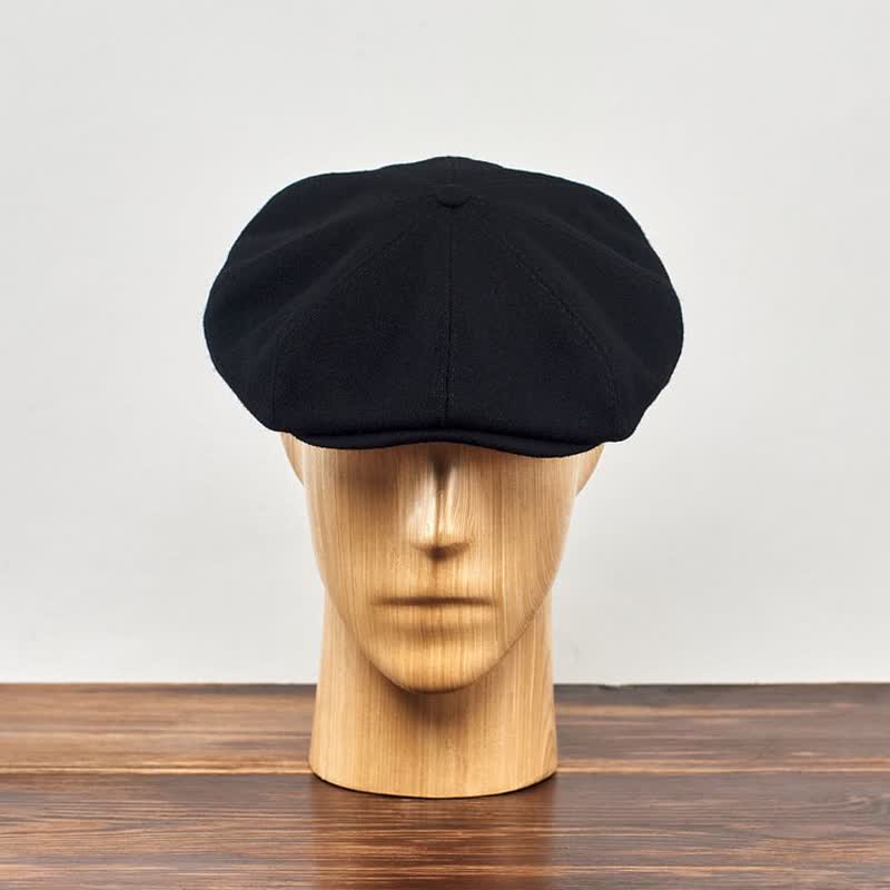 Black Peaky Blinders Octagonal Beret Cap - Image 3