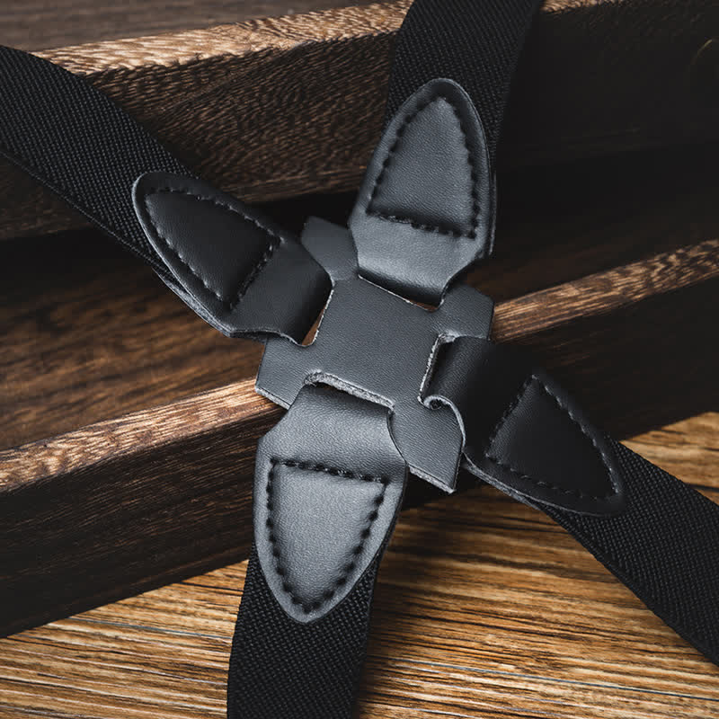 Black X-Back Holster Type Elastic Suspenders - Image 3