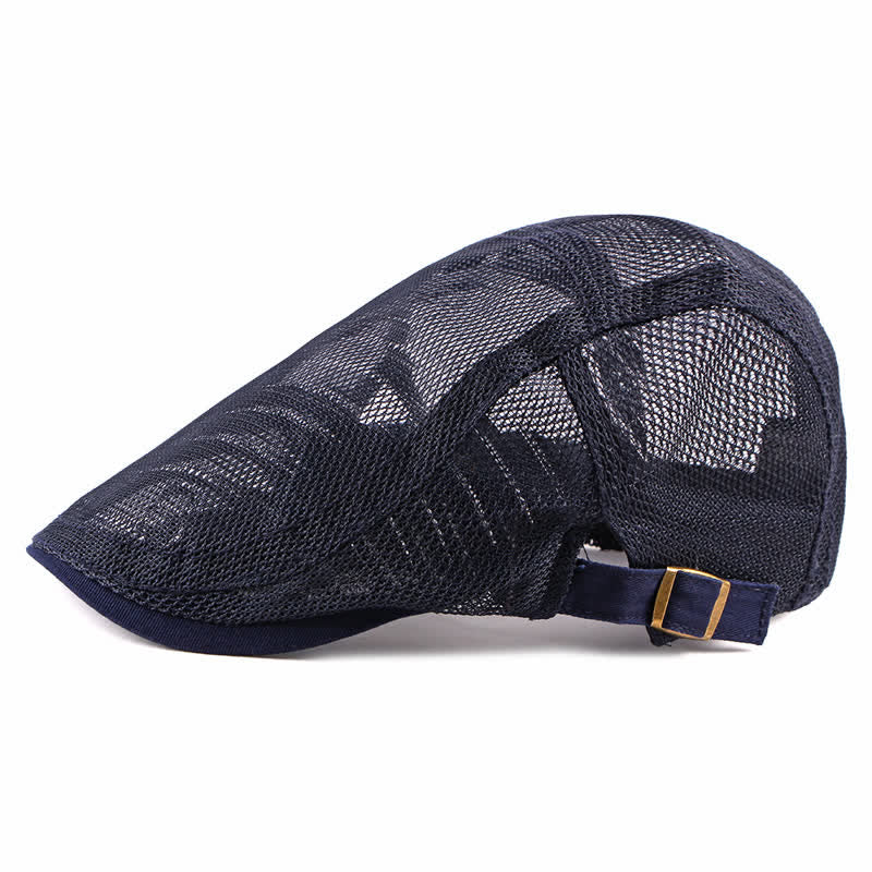 Breathable Sunhat Hollow Mesh Flat Cap Beret - Image 10