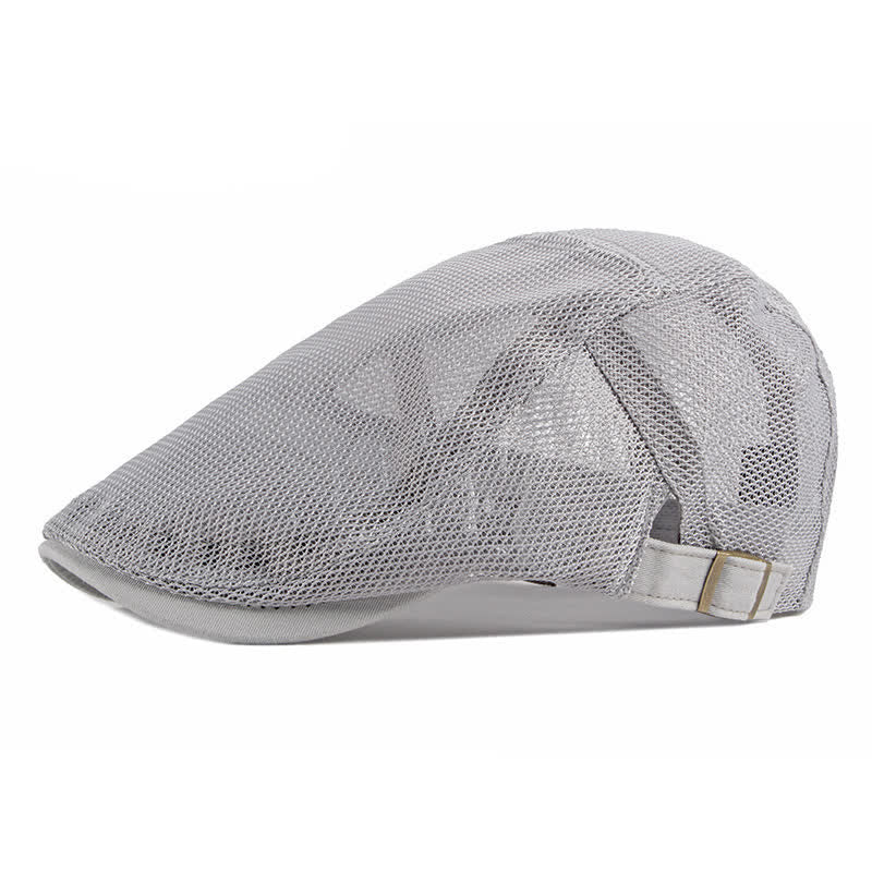 Breathable Sunhat Hollow Mesh Flat Cap Beret - Image 13
