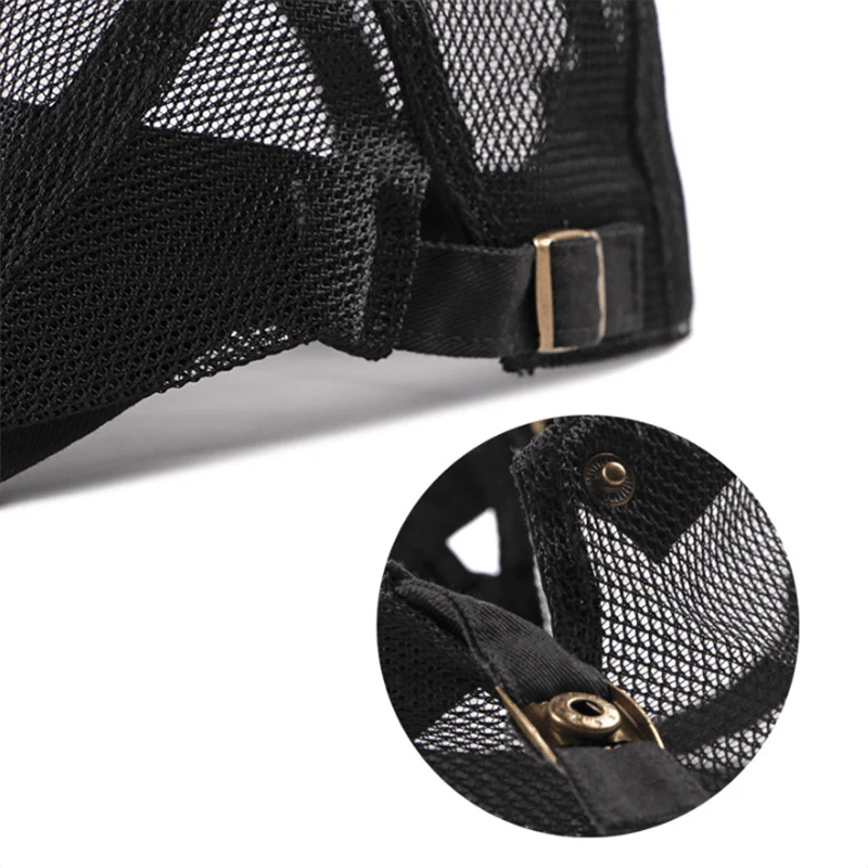 Breathable Sunhat Hollow Mesh Flat Cap Beret - Image 6