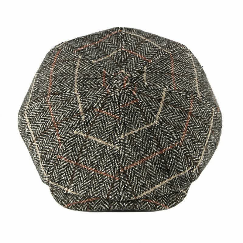 British Plaid Octagonal Cabbie Beret Cap - Image 6