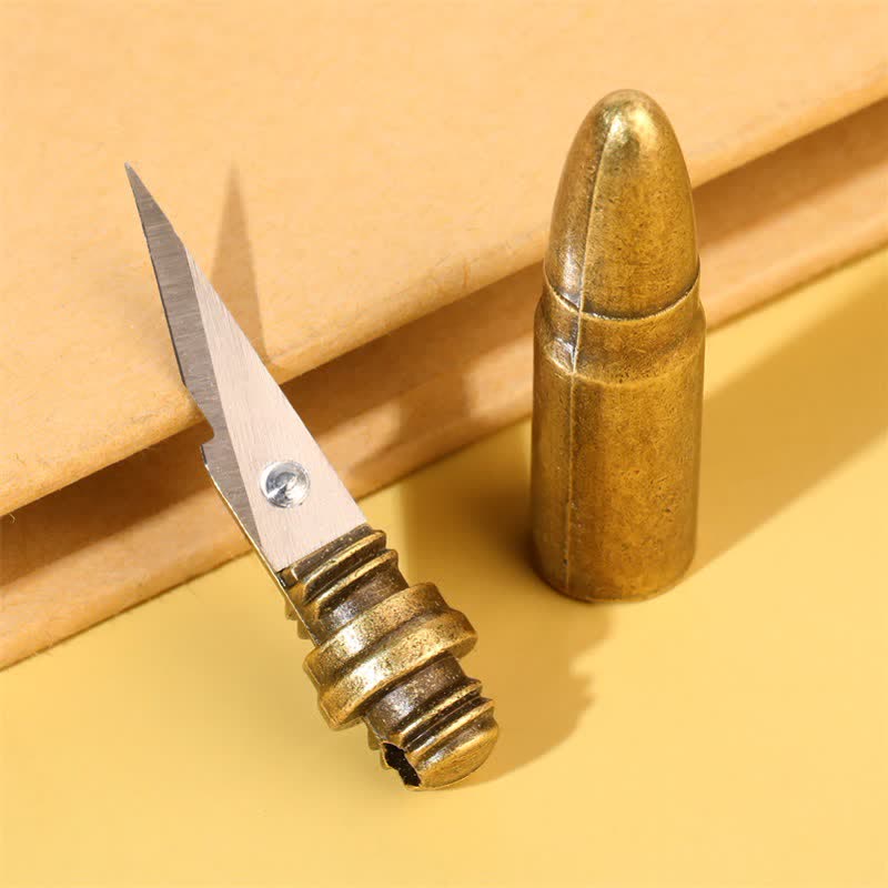 Bullet-Shaped Creative Portable Mini Knife Keychain - Image 3