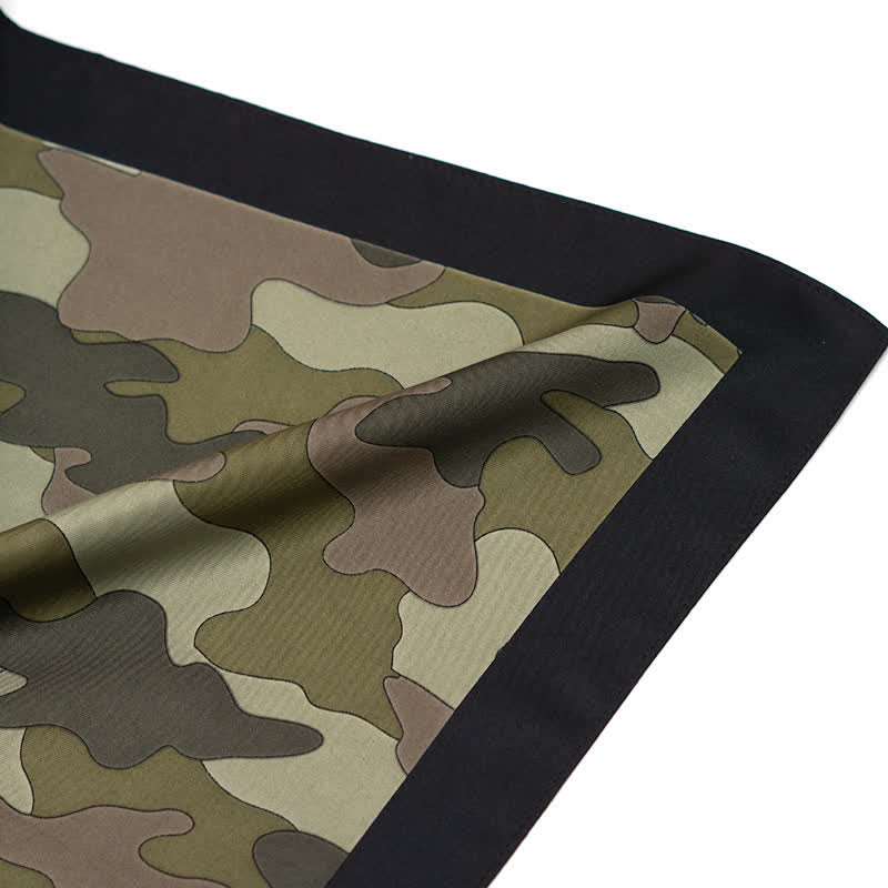 Camouflage Pattern Square Scarf with Scarf Buckle - Image 5