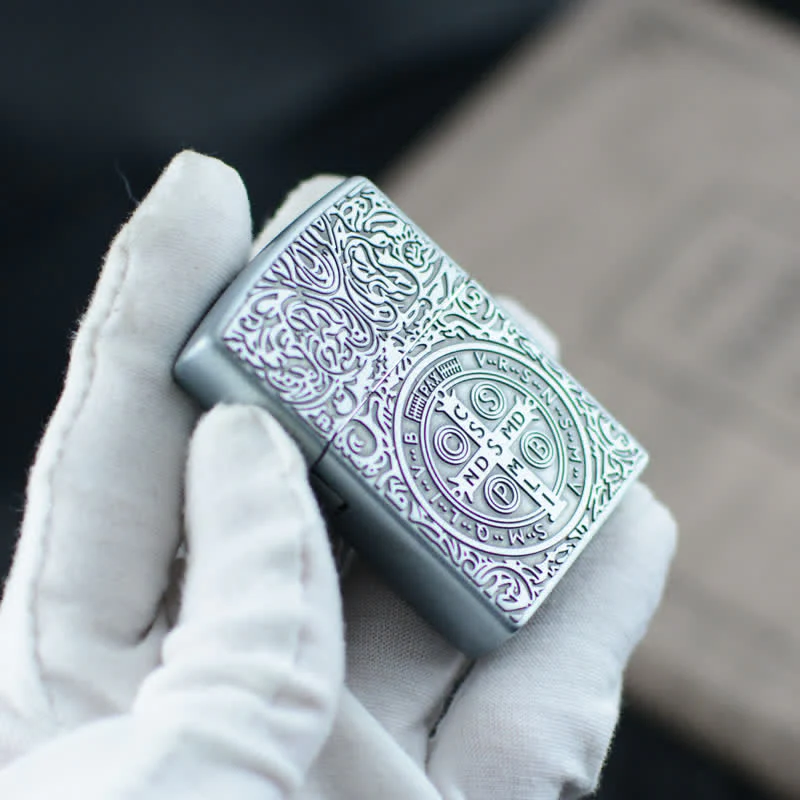 Carving Cross Grinding Wheel Refillable Butane Lighter - Image 9