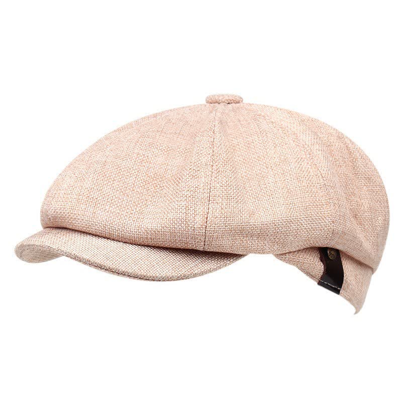 Casual Artist Linen Octagonal Beret Hat - Image 3