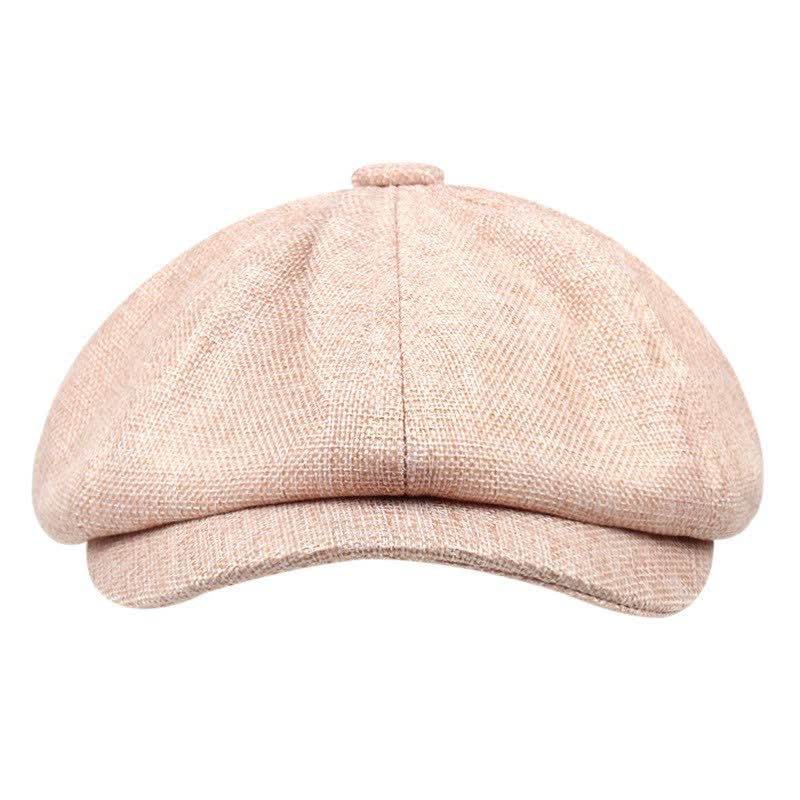 Casual Artist Linen Octagonal Beret Hat - Image 4
