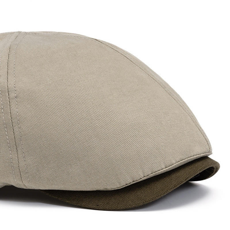 Casual Daily Wear Two-Tone Classic Flat Beret Hat - Image 2