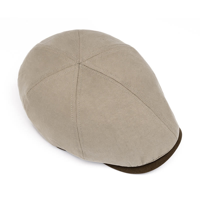 Casual Daily Wear Two-Tone Classic Flat Beret Hat - Image 3